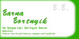 barna bortnyik business card